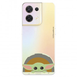 Funda para Oppo Reno 8 Oficial de Star Wars Baby Yoda Sonrisas - The Mandalorian