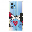 Funda para Realme 9 4G Oficial de Disney Mickey y Minnie Beso - Clásicos Disney