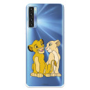 Funda para TCL 20L Plus Oficial de Disney Simba y Nala Silueta - El Rey León