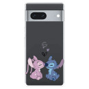 Funda para Google Pixel 7 5G Oficial de Disney Angel & Stitch Beso - Lilo & Stitch