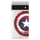 Funda para Google Pixel 7 Pro Oficial de Marvel Capitán América Escudo Transparente - Marvel