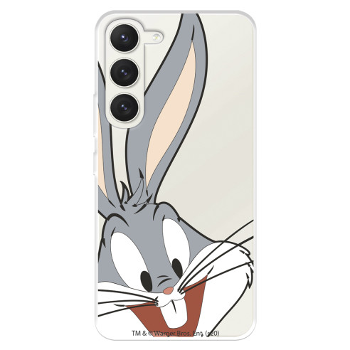 Funda para Samsung Galaxy S23 Oficial de Warner Bros Bugs Bunny Silueta Transparente - Looney Tunes