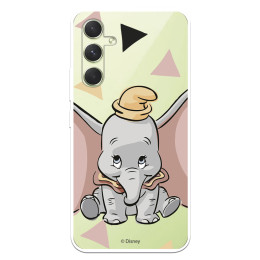 Funda para Samsung Galaxy A54 5G Oficial de Disney Dumbo Silueta Transparente - Dumbo