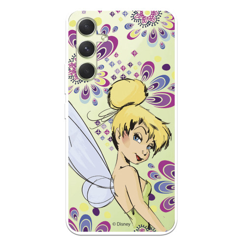 Funda para Samsung Galaxy A54 5G Oficial de Disney Campanilla Flores - Peter Pan