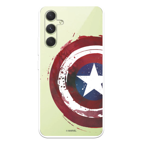 Funda para Samsung Galaxy A54 5G Oficial de Marvel Capitán América Escudo Transparente - Marvel