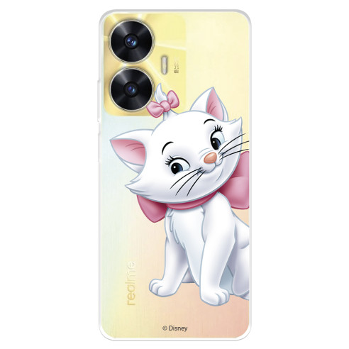 Funda para Realme C55 Oficial de Disney Marie Silueta - Los Aristogatos