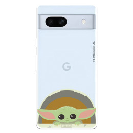 Funda para Google Pixel 7A Oficial de Star Wars Baby Yoda Sonrisas - The Mandalorian