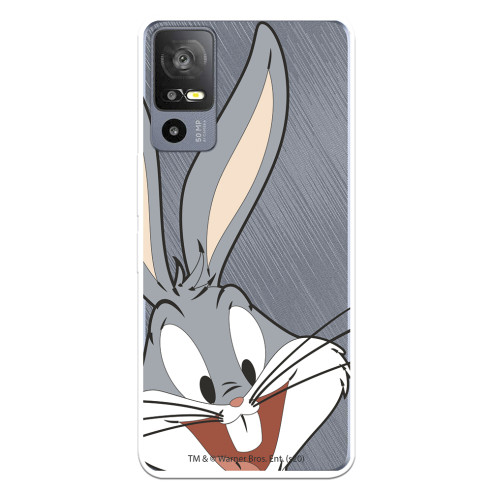 Funda para TCL 40R 5G Oficial de Warner Bros Bugs Bunny Silueta Transparente - Looney Tunes