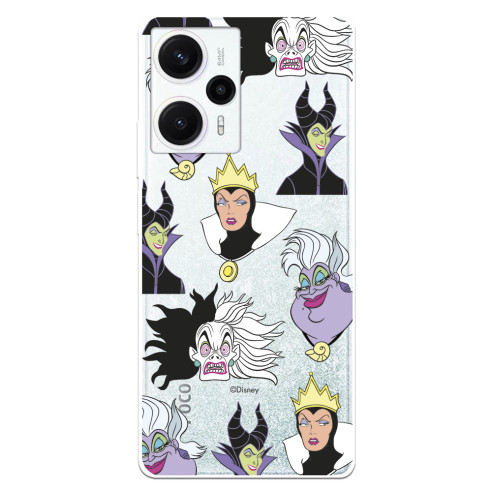 Funda para Poco F5 5G Oficial de Disney Villanas Patrón - Villanas Disney