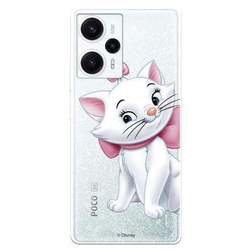 Funda para Poco F5 5G Oficial de Disney Marie Silueta - Los Aristogatos