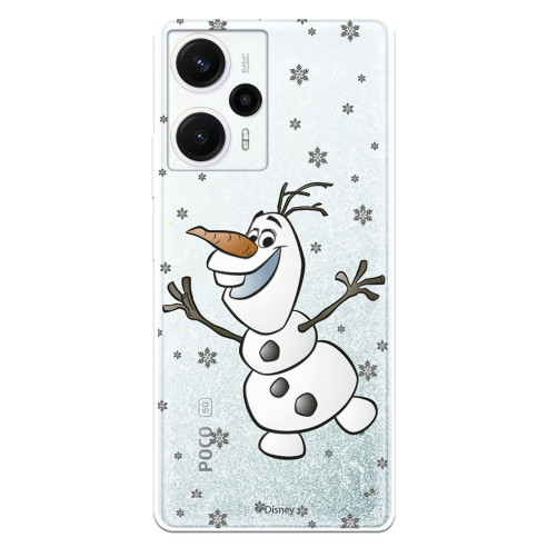 Funda para Poco F5 5G Oficial de Disney Olaf Transparente - Frozen