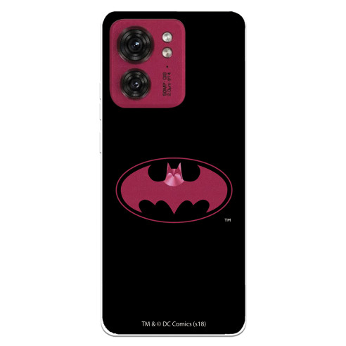 Funda para Motorola Edge 40 Oficial de DC Comics Batman Logo Transparente - DC Comics