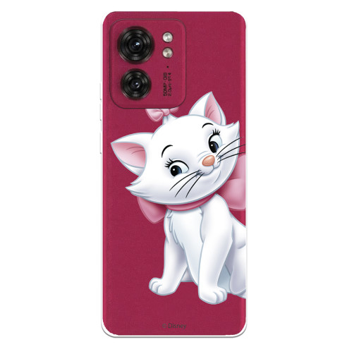 Funda para Motorola Edge 40 Oficial de Disney Marie Silueta - Los Aristogatos