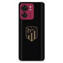 Funda para Motorola Edge 40 del Atlético de Madrid Escudo Dorado Fondo Negro  - Licencia Oficial Atlético de Madrid