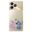 Funda para Realme C53 Oficial de Disney Angel & Stitch Beso - Lilo & Stitch