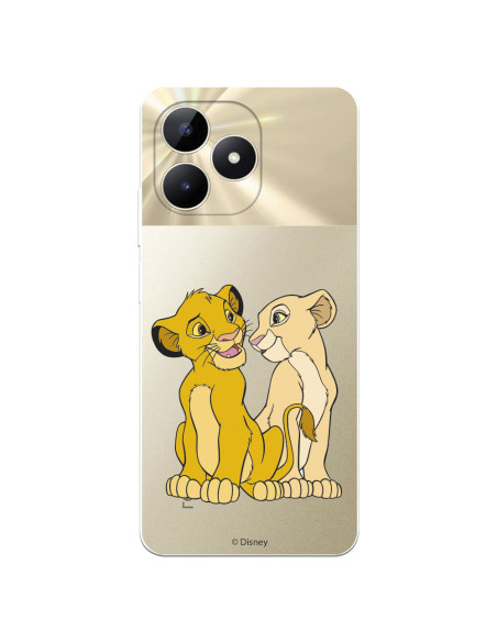 Funda para Xiaomi Redmi Note 10 5G Oficial de Disney Simba y Nala Silueta -  El Rey León