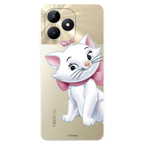 Funda para Realme C53 Oficial de Disney Marie Silueta - Los Aristogatos