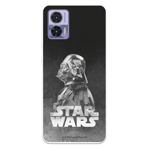 Funda para Motorola Edge 30 Neo Oficial de Star Wars Darth Vader Fondo negro - Star Wars