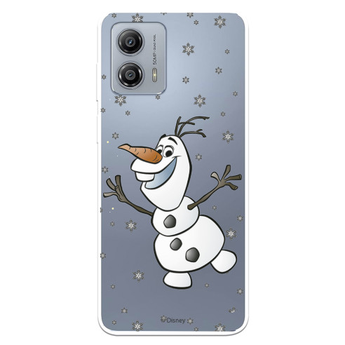 Funda para Motorola Moto G53 5G Oficial de Disney Olaf Transparente - Frozen