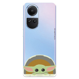 Funda para Oppo Reno10 Oficial de Star Wars Baby Yoda Sonrisas - The Mandalorian