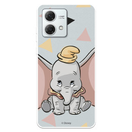 Funda para Motorola Moto G84 5G Oficial de Disney Dumbo Silueta Transparente - Dumbo