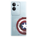 Funda para Vivo V29 5G Oficial de Marvel Capitán América Escudo Transparente - Marvel