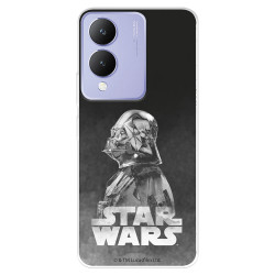 Funda para Vivo Y17s Oficial de Star Wars Darth Vader Fondo negro - Star Wars