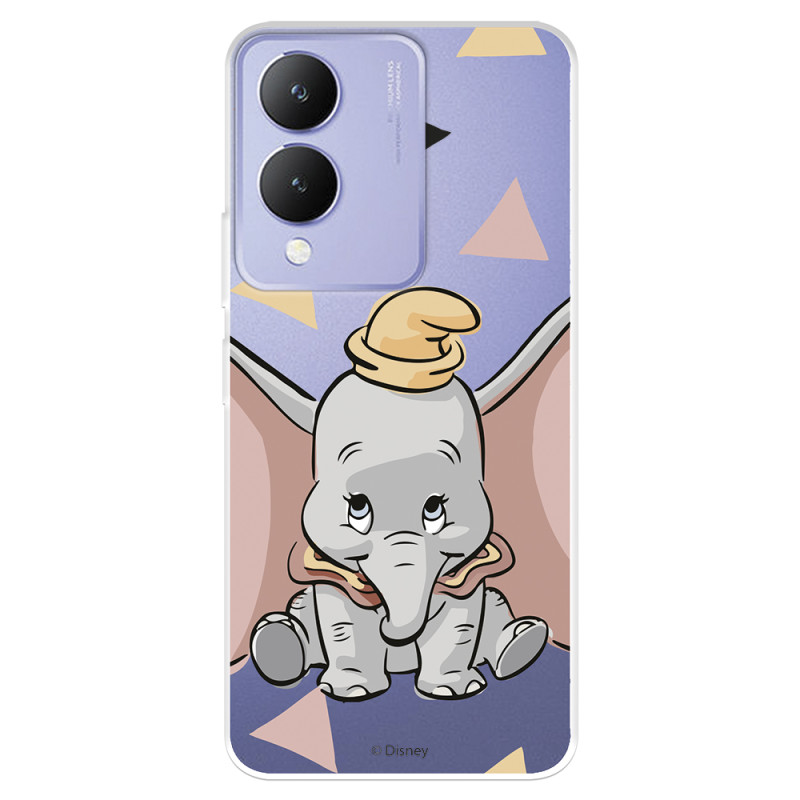 Funda para Vivo Y17s Oficial de Disney Dumbo Silueta Transparente - Dumbo