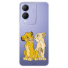 Funda para Vivo Y17s Oficial de Disney Simba y Nala Silueta - El Rey León