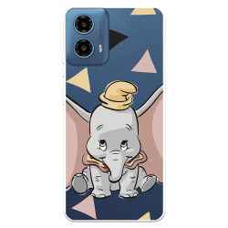 Funda para Motorola Moto G34 Oficial de Disney Dumbo Silueta Transparente - Dumbo