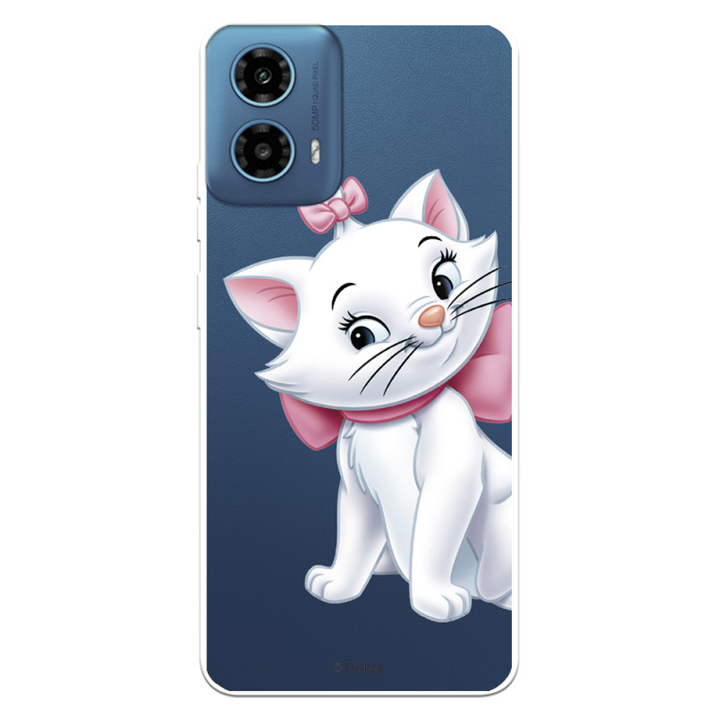 Funda para Motorola Moto G34 Oficial de Disney Marie Silueta - Los Aristogatos