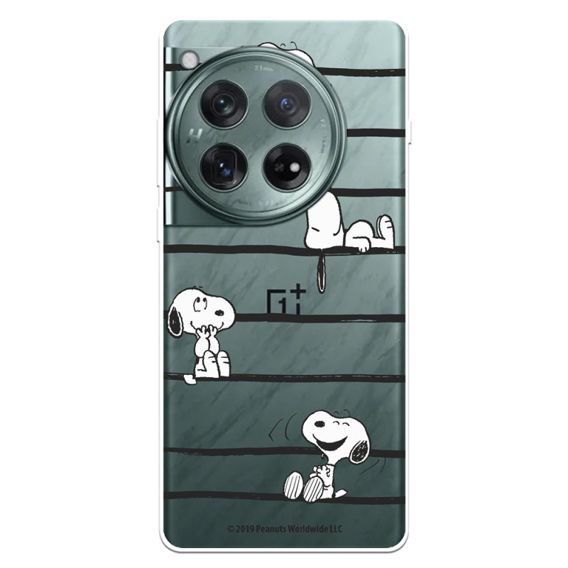 Funda para OnePlus 12 Oficial de Peanuts Snoopy rayas - Snoopy