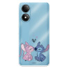 Funda para ZTE Blade A33s Oficial de Disney Angel & Stitch Beso - Lilo & Stitch