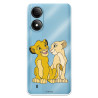 Funda para ZTE Blade A33s Oficial de Disney Simba y Nala Silueta - El Rey León