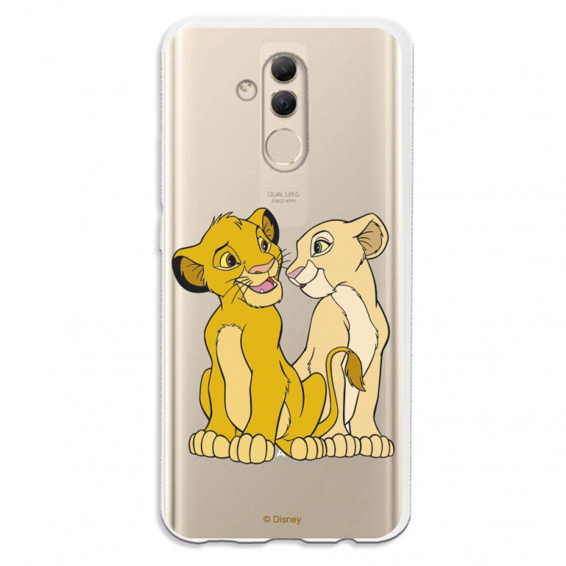 Carcasa Oficial Disney Simba y Nala transparente para Huawei Mate 20 Lite - El Rey León- La Casa de las Carcasas