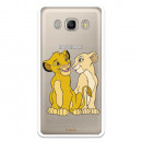 Carcasa Oficial Disney Simba y Nala transparente para Samsung Galaxy J5 2016 - El Rey León- La Casa de las Carcasas