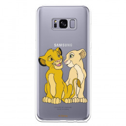 Carcasa Oficial Disney Simba y Nala transparente para Samsung Galaxy S8 - El Rey León- La Casa de las Carcasas