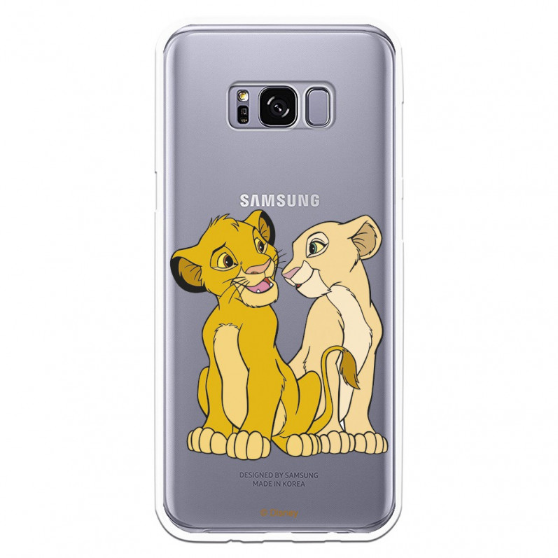 Carcasa Oficial Disney Simba y Nala transparente para Samsung Galaxy S8 Plus - El Rey León- La Casa de las Carcasas