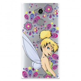 Carcasa Oficial Disney Campanilla Flores Transparente para Sony Xperia XA2 Ultra - Peter Pan- La Casa de las Carcasas