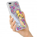 Coque Disney Officiel Clochette Fleurs Transparente pour iPhone XS - Peter Pan