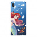 Carcasa Oficial Disney Sirenita y Sebastián Transparente para Huawei Honor Play - La Sirenita- La Casa de las Carcasas