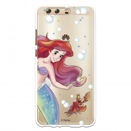 Carcasa Oficial Disney Sirenita y Sebastián Transparente para Huawei P10 Plus - La Sirenita- La Casa de las Carcasas