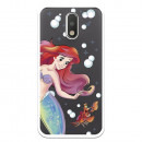 Carcasa Oficial Disney Sirenita y Sebastián Transparente para Motorola Moto G4 - La Sirenita- La Casa de las Carcasas