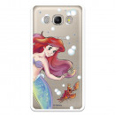 Carcasa Oficial Disney Sirenita y Sebastián Transparente para Samsung Galaxy J5 2016 - La Sirenita- La Casa de las Carcasas