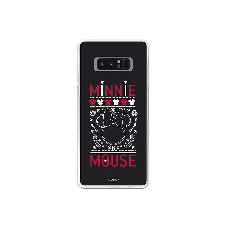 Coque Disney Officiel Minnie Noir Brodé Samsung Galaxy Note8