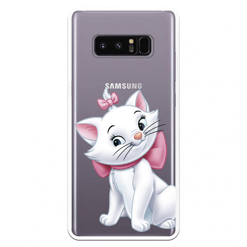 Coque Disney Officiel Marie Silhouette transparente pour Samsung Galaxy Note8 - Les Aristochats