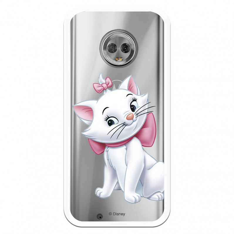 Coque Disney Officiel Marie Silhouette transparente pour Motorola Moto G6 - Les Aristochats