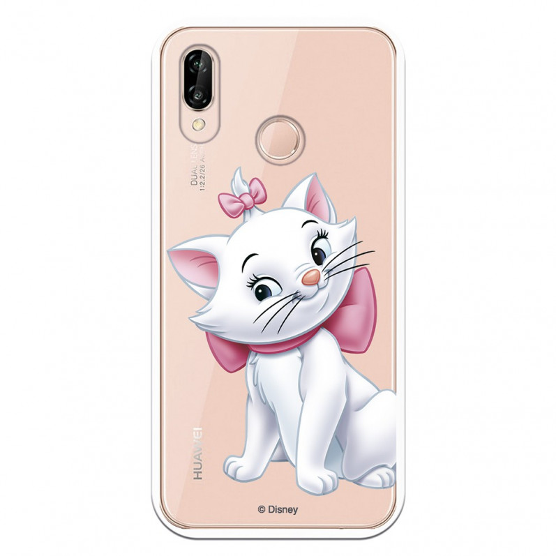 Coque Disney Officiel Marie Silhouette transparente pour Huawei P20 Lite - Les Aristochats