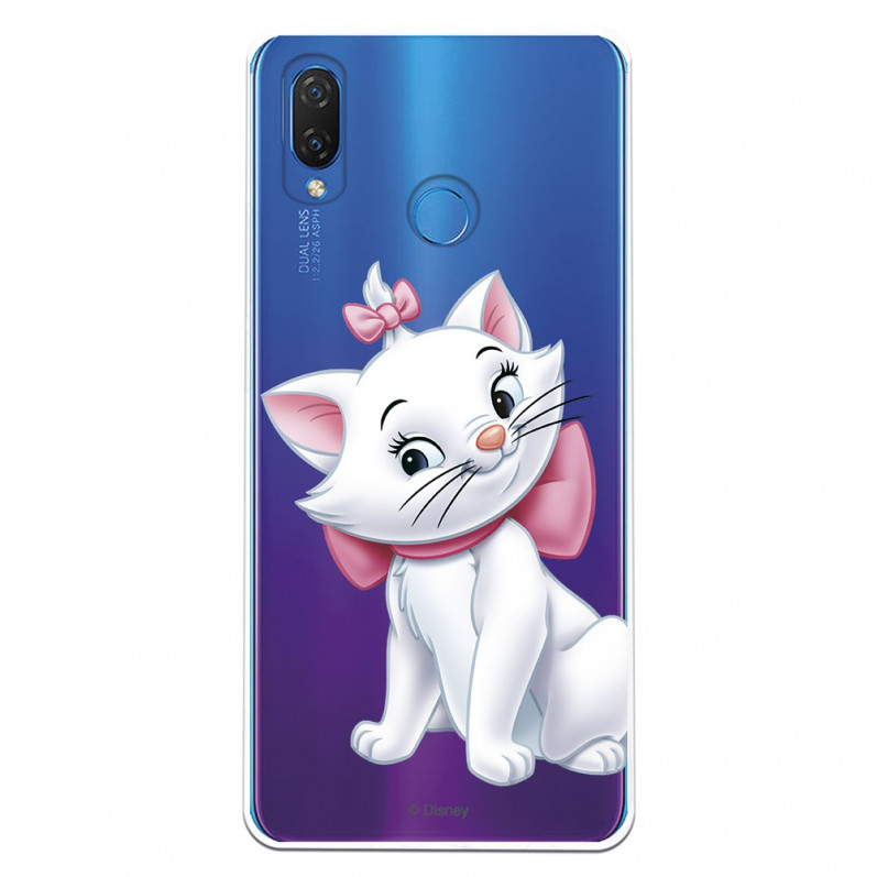 Coque Disney Officiel Marie Silhouette transparente pour Huawei P Smart Plus - Les Aristochats