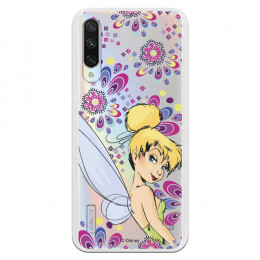 Carcasa Oficial Disney Campanilla Flores Transparente para Xiaomi Mi A3 - Peter Pan- La Casa de las Carcasas